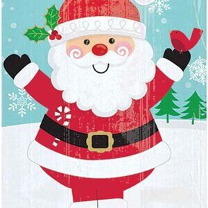 Amscan Santa Claus Party Bags - 20 Pack - Red and Green - 9 1/2"H x 4"W x 2"D